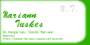 mariann tuskes business card